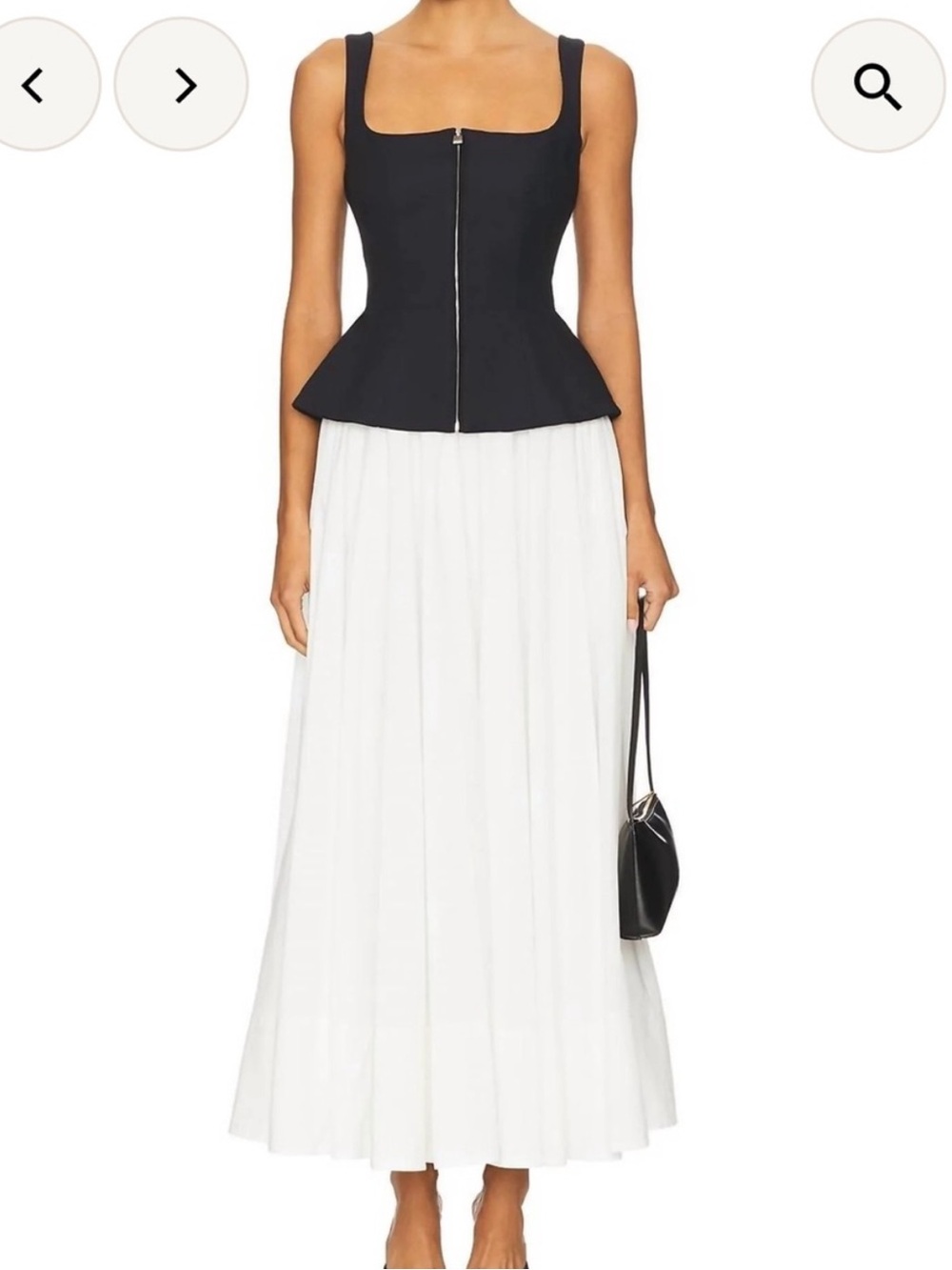 NEW SIMKHAI jolynn combo midi dress in black multi